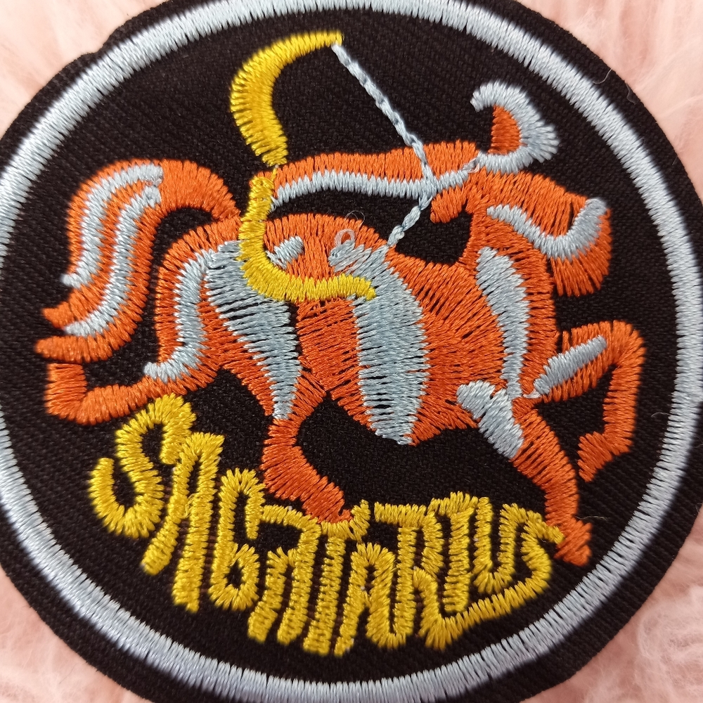 Sagittarius astrology iron-on patch! Rare! So cute! Nwot - Picture 2 of 6